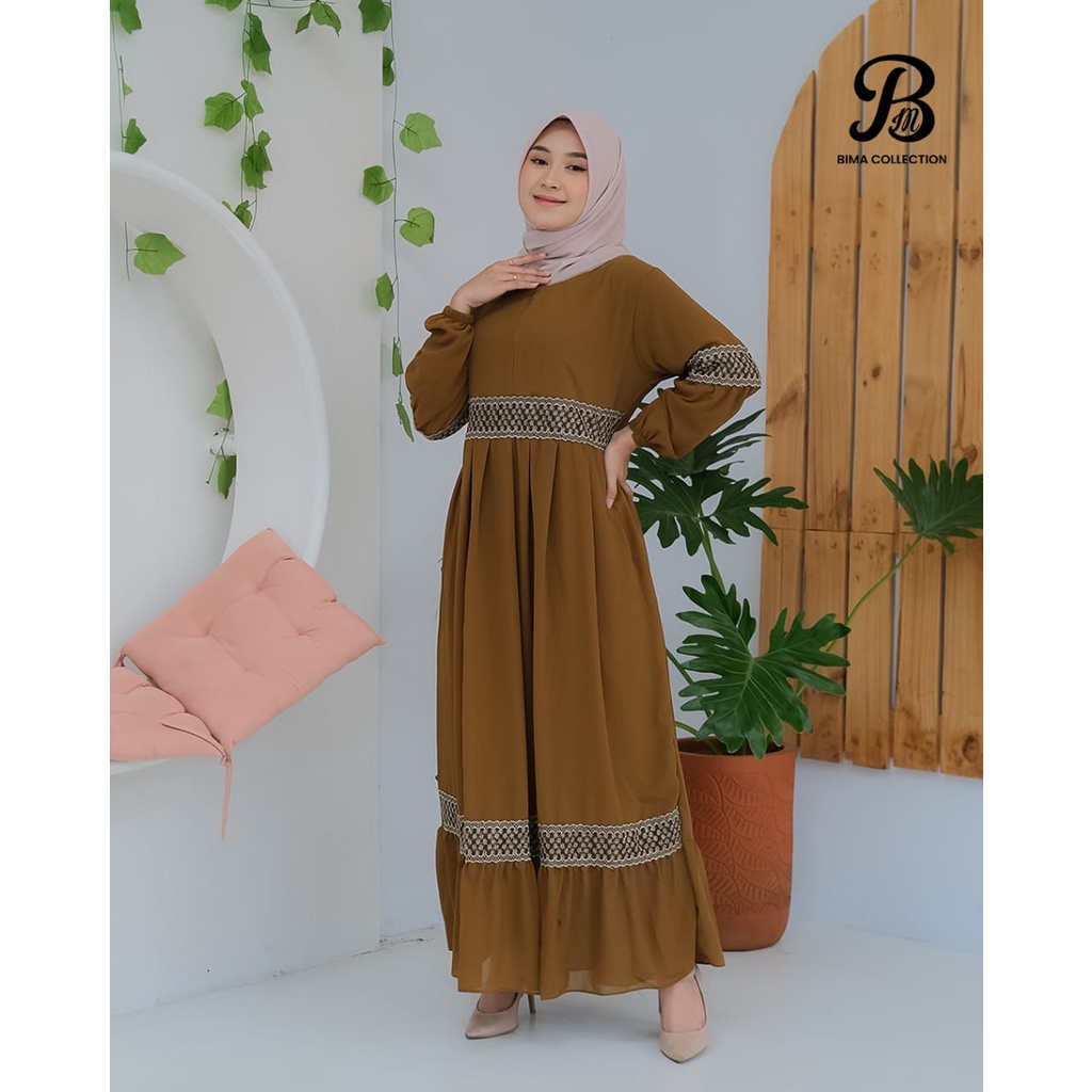 INGGIE  DRESS CERUTY AKSEN RENDA CASUAL DRESS PESTA