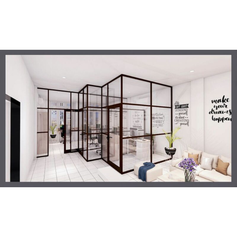 partisi kaca almunium