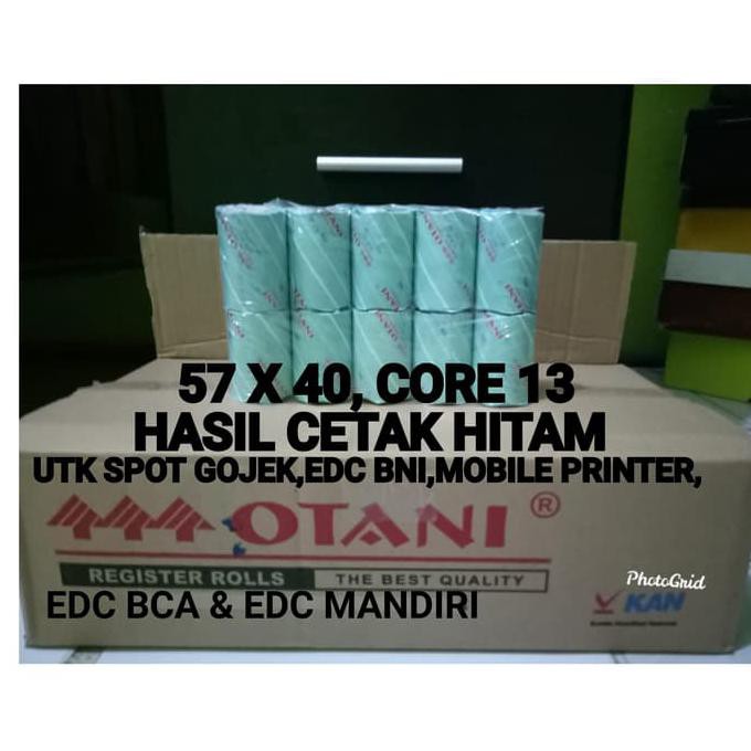 

KERTAS STRUK THERMAL EDC 10ROLL 57X40-13, MERK OTANI KODE 279