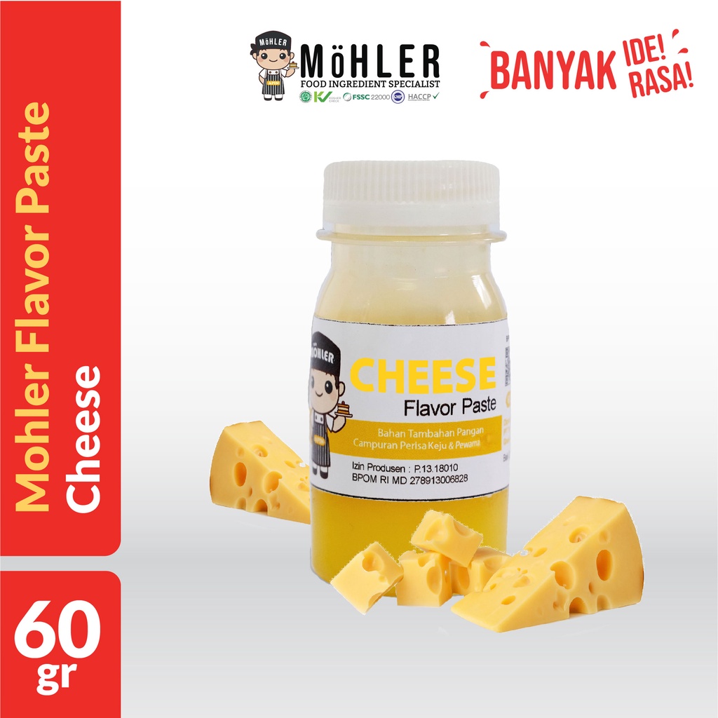 MOHLER Pasta perisa pewarna KEJU / CHEESE (KLIK KOMBO HEMAT UNTUK BELI 1 GRATIS 1)