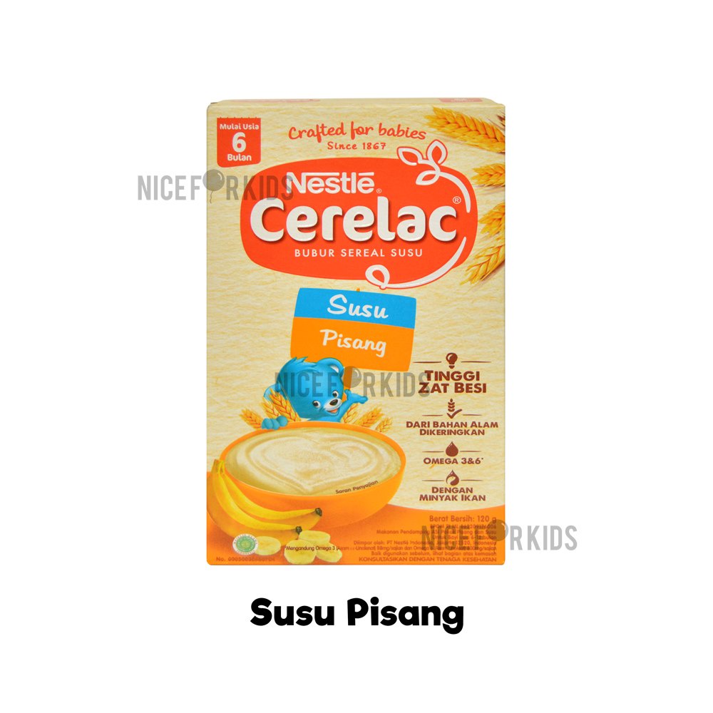 Nestle Cerelac Bubur Sereal Susu Usia 6+ Kemasan 120gr Bubur Instan / Bubur Mpasi