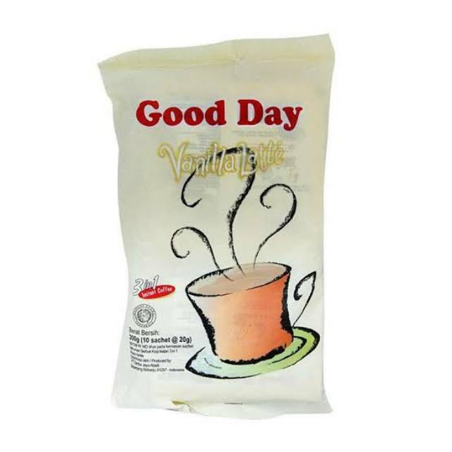 GOOD DAY COFFE 3in1 MOCACINO, CHOCOCINNO, VANILALATE,  CAPPUCCINO / KOPI INSTAN