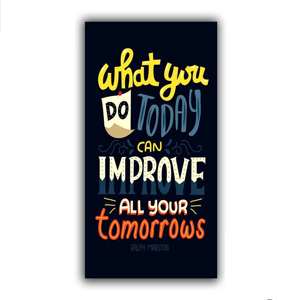 Ukran (18x30cm) pajangan hiasan dinding shabby Wallpaper Dinding WHAT YOU DO Ruang Tamu Dekorasi Kamar Tidur Motivasi Quotes