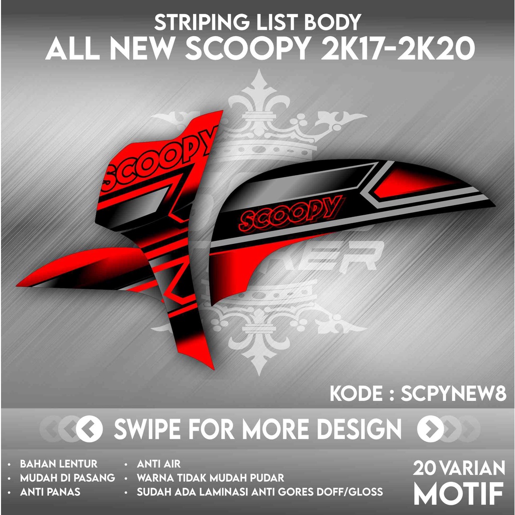 striping scoopy stiker scoopy 2020 stiker scoopy sticker scoopy motor scoopy aksesoris scoopy  SCPYN