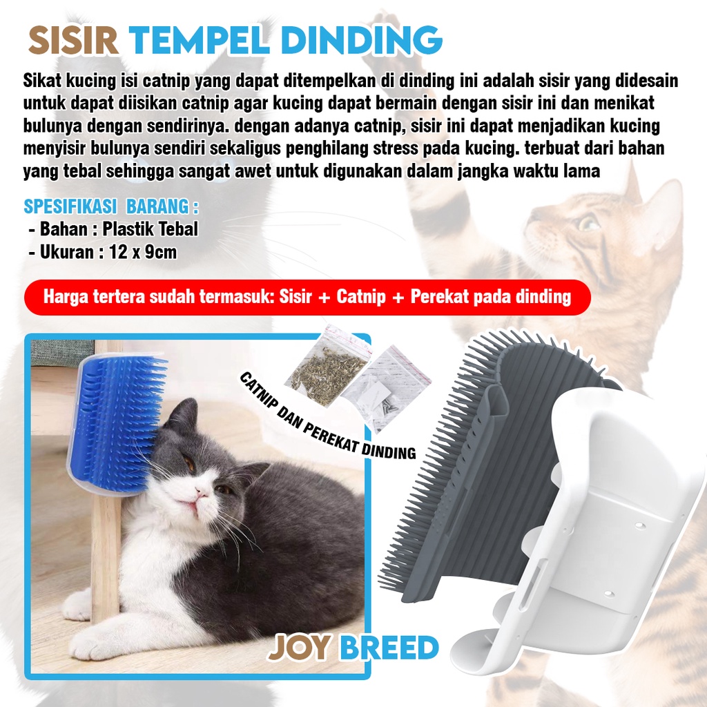 SISIR BULU HEWAN TEMPEL DINDING ISI CATNIP SISIR ANTI STRESS KUCING BY JOY BREED