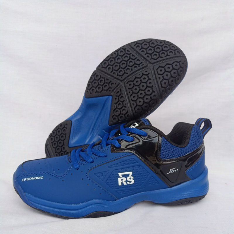 sepatu badminton RS jf 711 biru/hitam