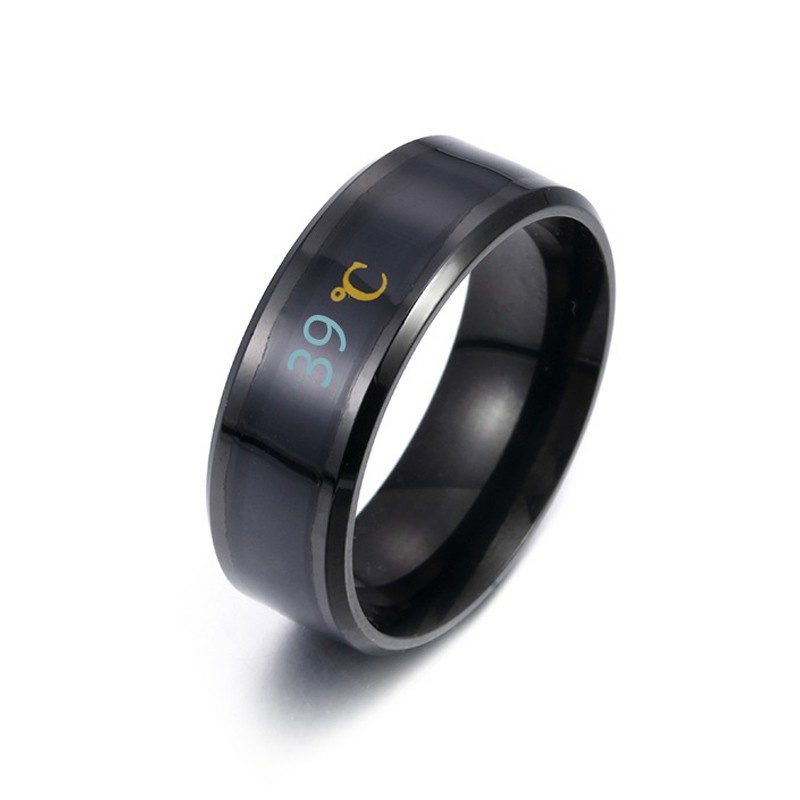 Cincin Titanium Suhu/temperatur tubuh Cincin couple pria wanita