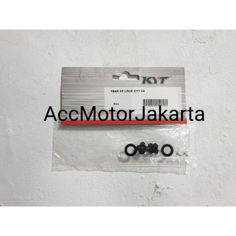 Tear Off Post KYT C5 Black | Original KYT 100% | TOP KYT | Accesories Helm