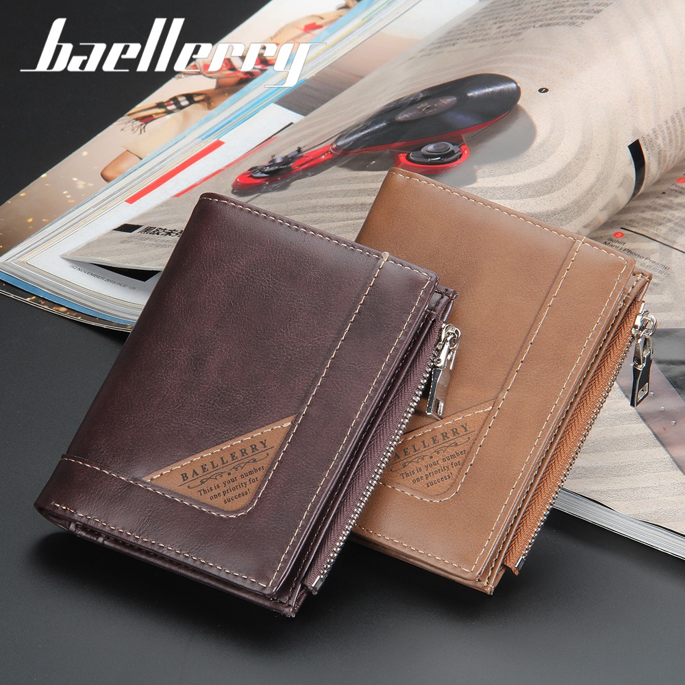 BAELLERRY DR070 Dompet Pria Bahan Kulit PU Leather Premium WATCHKITE WKOS