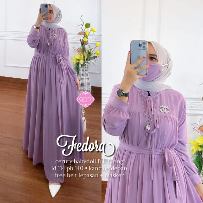 Gamis maxy fedora ceruty