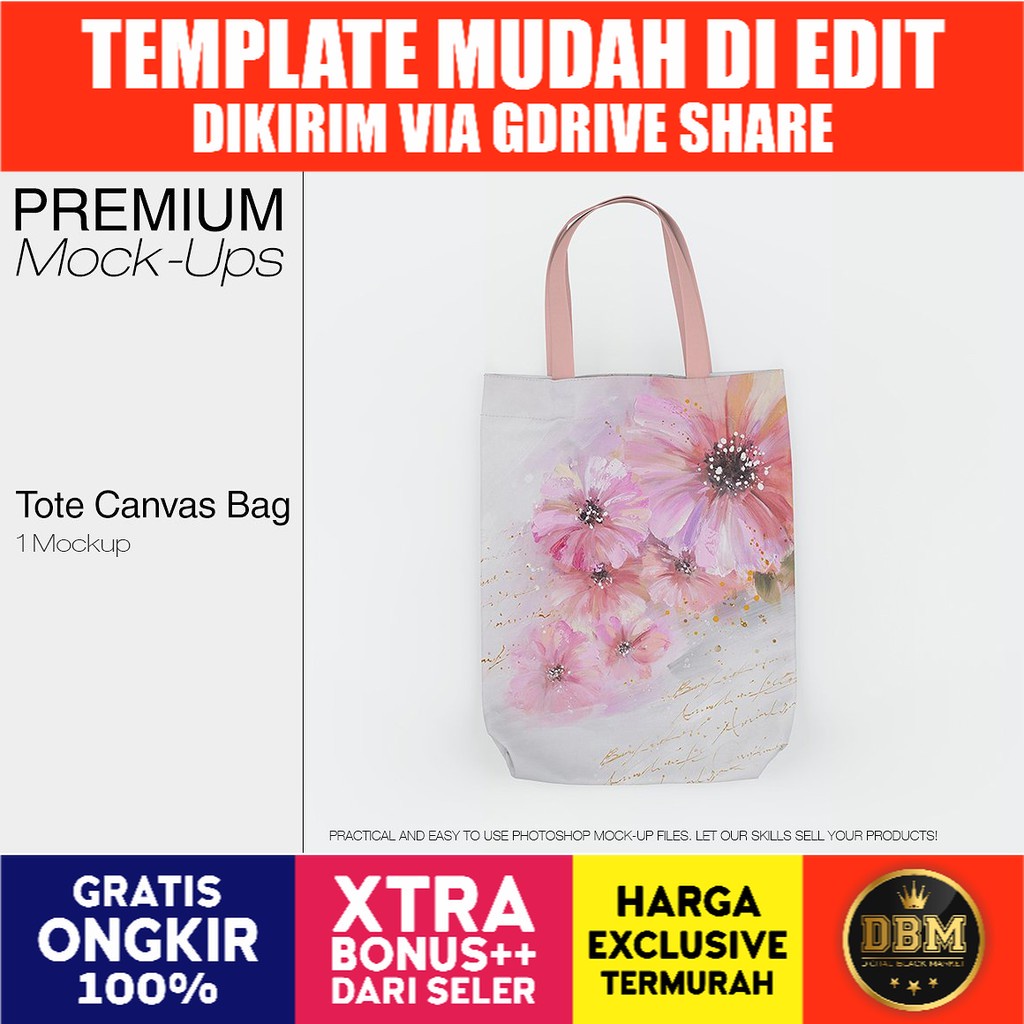 Tote Canvas Bag Mockup - Photoshop