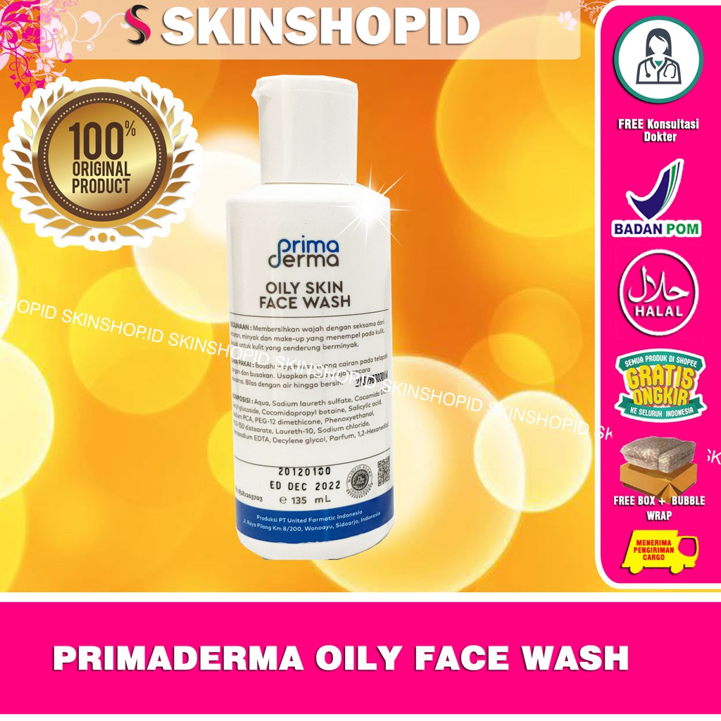 Primaderma Oily Skin Face WASH 100ml Original / Pembersih Wajah Berminyak BPOM Aman
