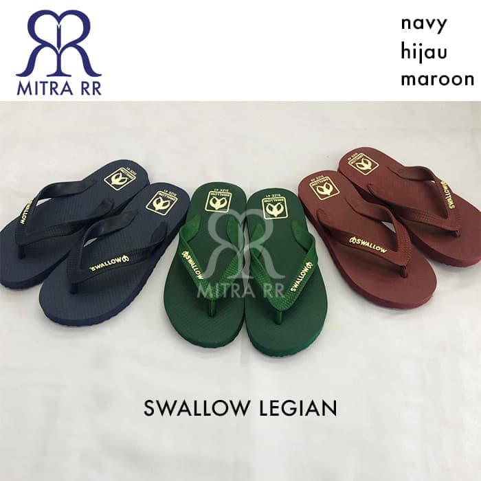 MitraRR Sandal Jepit SWALLOW LEGIAN Sendal Swalow Karet Pria Wanita Asli/ Tali Jepit Sandal Serampat