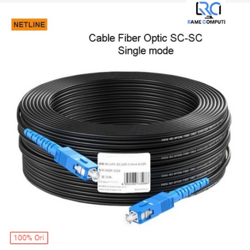 KABEL FO SC-SC SINGLE MODE (black) - 50M / 80M / 100M external / outdoor Netline