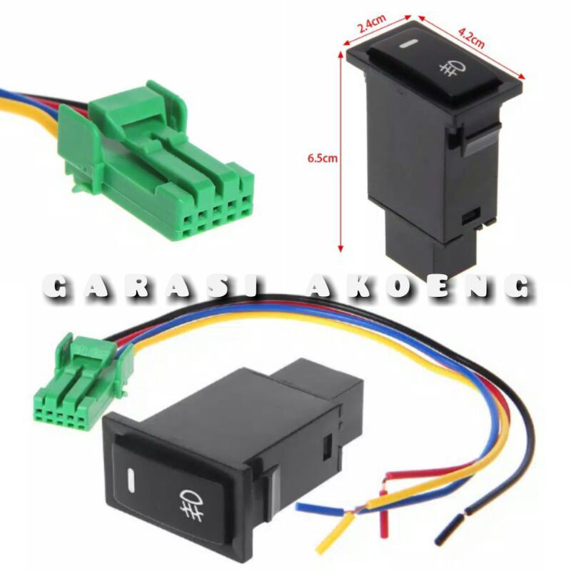 Switch Foglamp Toyota Kijang Kapsul LGX LSX LS LX SGX SSX Great CorollaTombol Tekan Saklar Lampu Kab