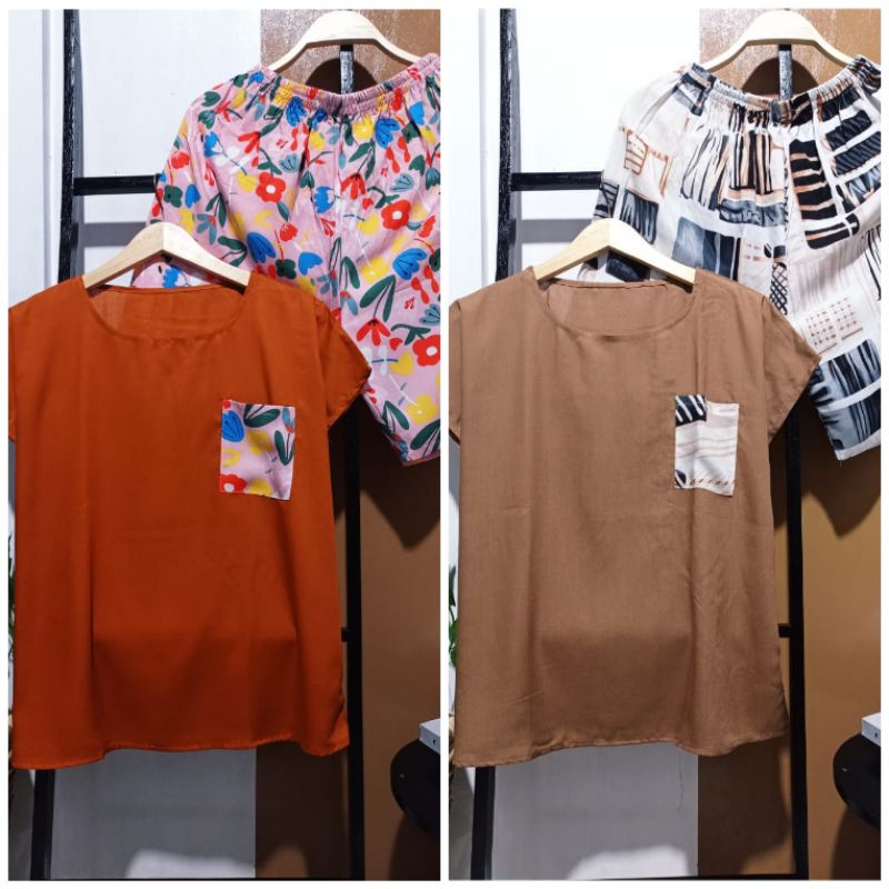 PIYAMA/ BABYDOLL RAYON CELANA PENDEK JUMBO