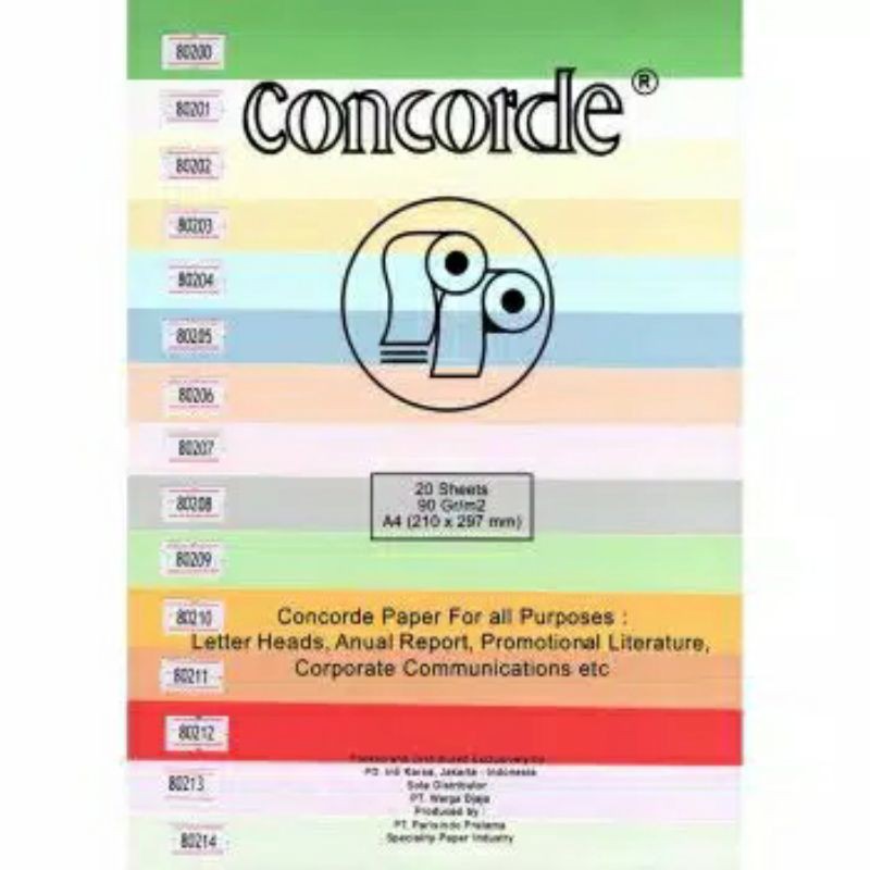 

Concorde A4 90 gram (210 x 297mm)