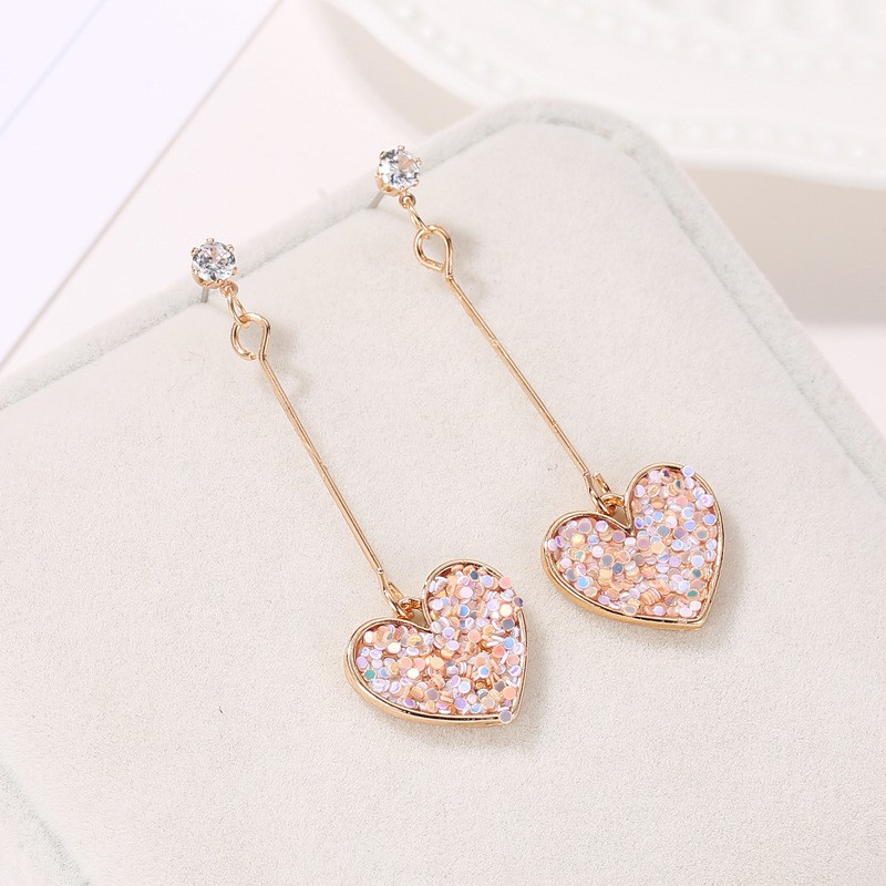 Anting wanita Korea yang manis dan penuh kasih panjang