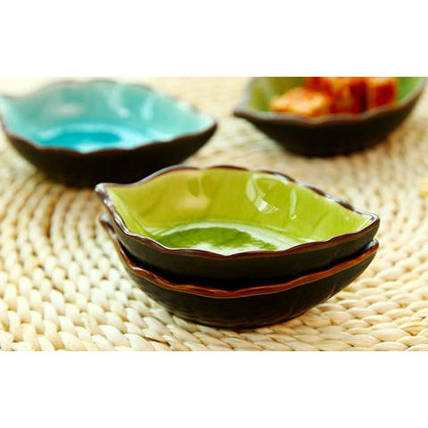 [DS]  Mangkok Keramik Berbentuk Daun Unik