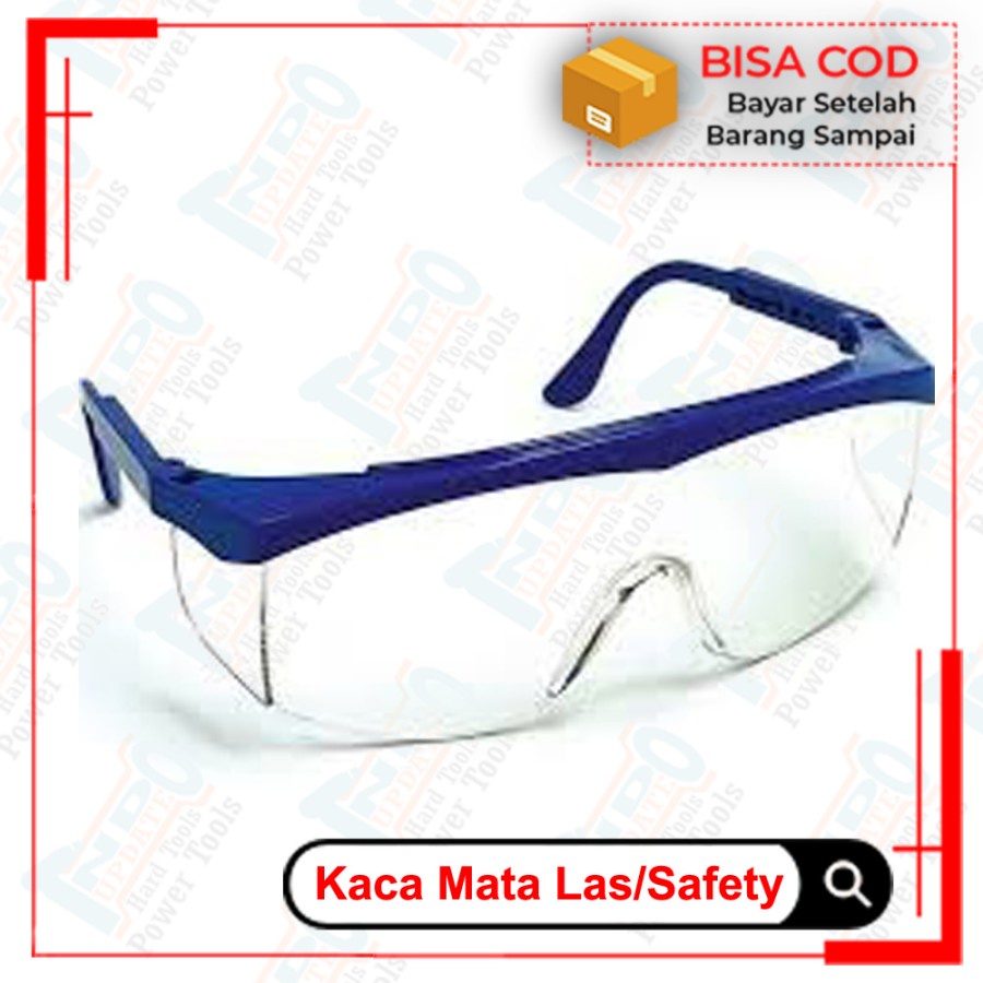 Kaca Mata Bening Spectacles Safety Frame Mesin Gerinda Listrik Las