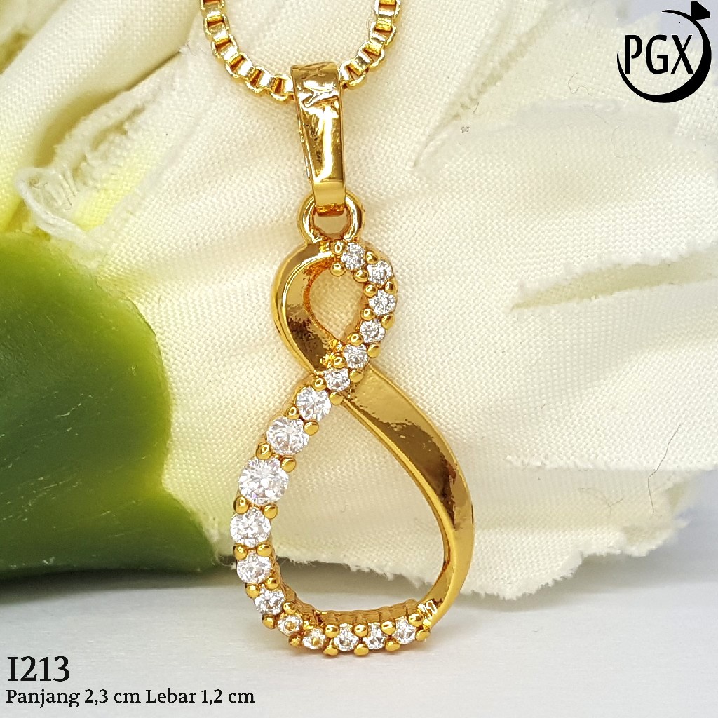 PGX Liontin Kalung Xuping Wanita Perhiasan Lapis Emas Aksesoris Fashion - I213