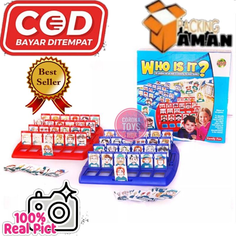 COD PROMO MAINAN ANAK PAPAN TEBAK GAMBAR WHO IS IT PERMAINAN BOARD GAME VIRAL