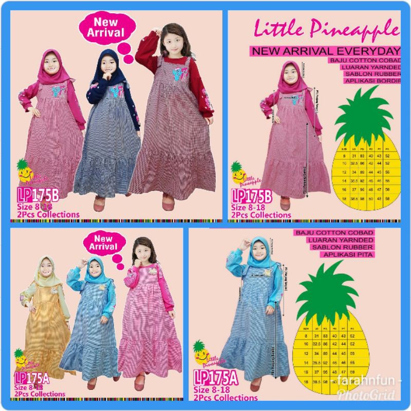 Gamis anak little pineapple / gamis anak perempuan
