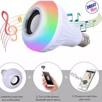 [TERMURAH] SPEAKER LAMPU / BOHLAM SPEAKER MUSIK BLUETOOTH 2 IN 1 / LAMPU SPEAKER LED