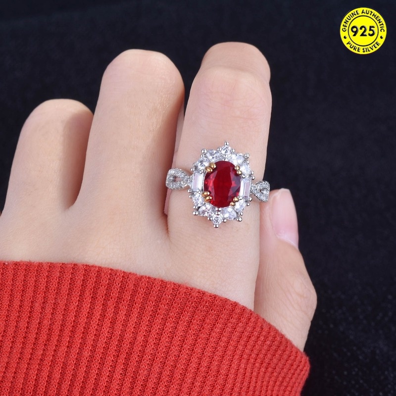 SEIKO Cincin Model Terbuka Desain 3 Karat Ruby Untuk Wanita