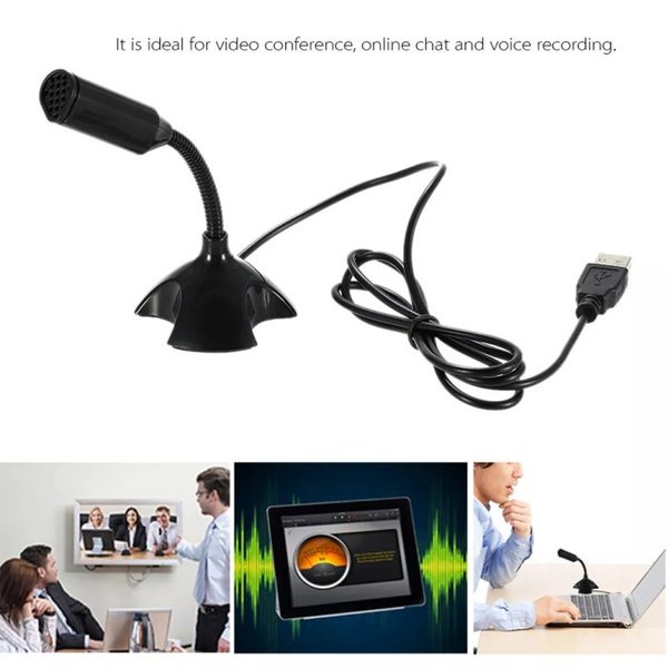 Microphone Mini USB Studio Speech Gaming Untuk PC Komputer Laptop