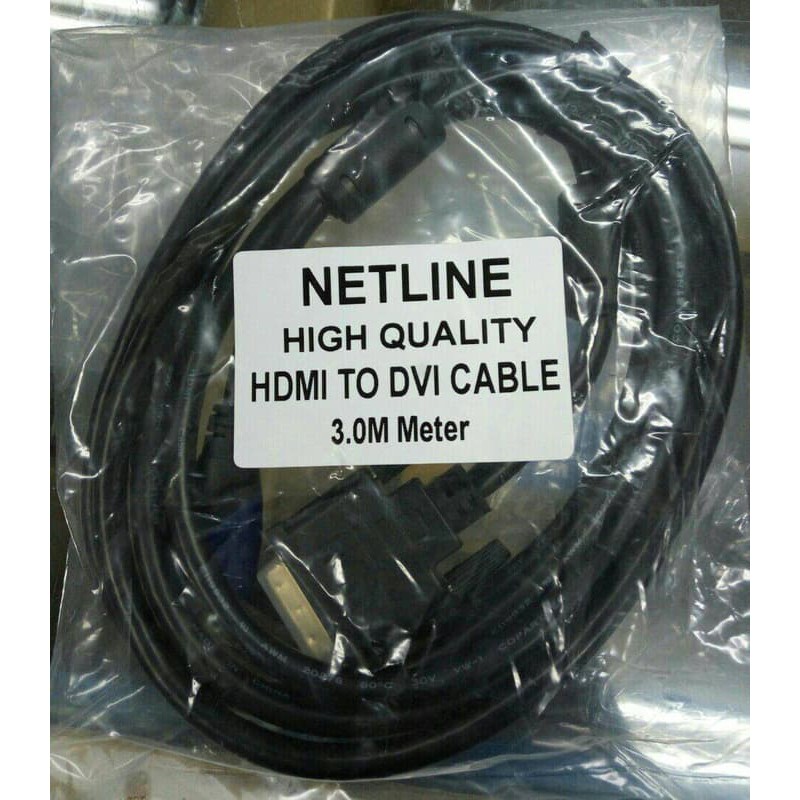 CABLE NETLINE HDMI to DVI Cable 3 Meter