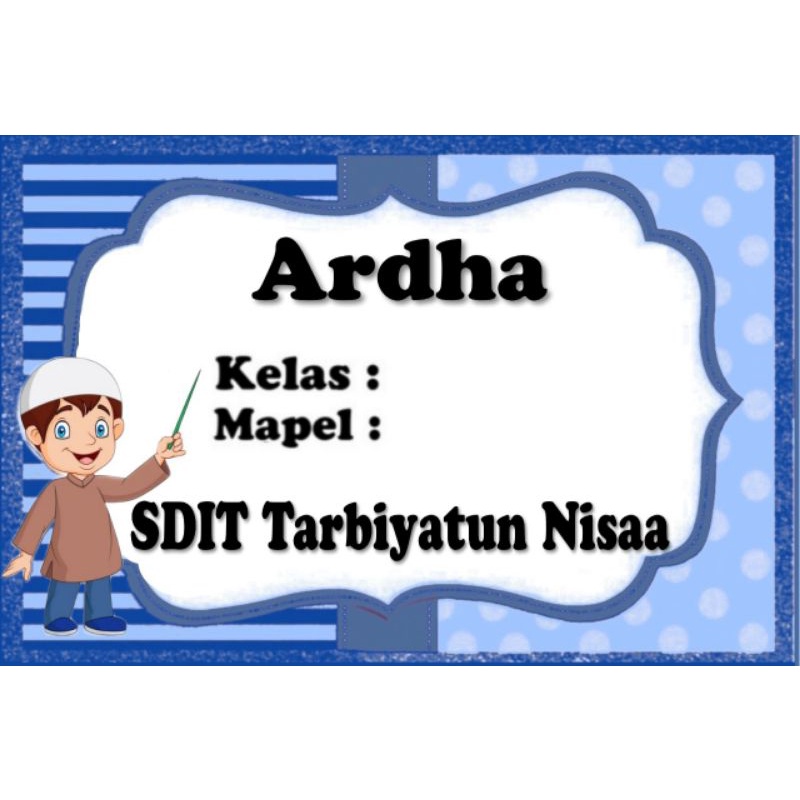 

( ISI 50 PCS ) LABEL BUKU SEKOLAH ANAK CUSTOM UNTUK ANAK LAKI-LAKI