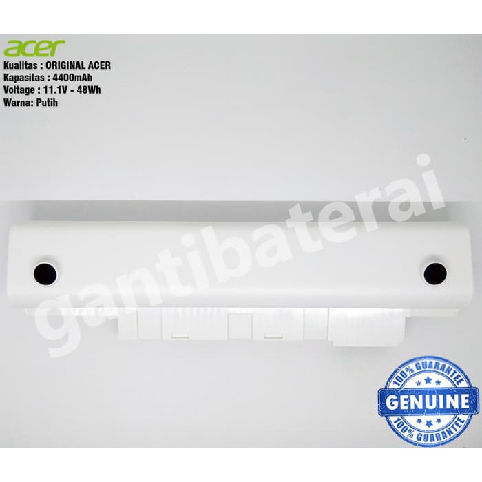 Baterai Acer Aspire One 722 522 D255 D260 D257 AL10B31 Putih Original