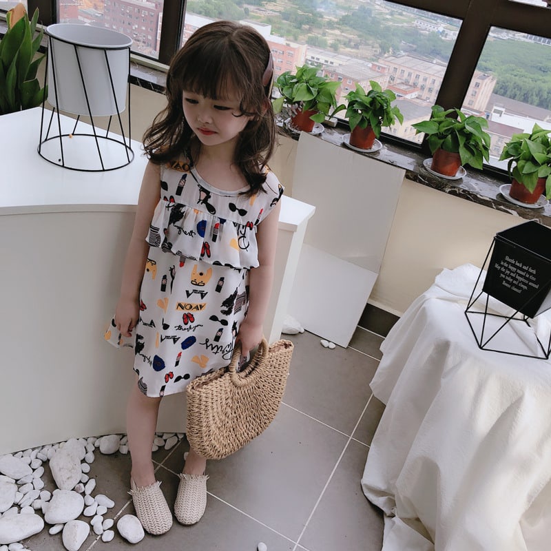 Promo !! Dress anak cewek lucu / dress fashion noav in rumbai ukuran 1-2tahun / Dress import termurah