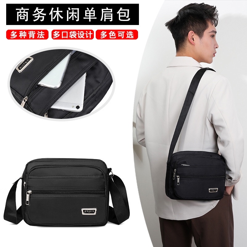 Tas Selempang Pria Waistbag pria Kapasitas Besar Multilayer Tahan Air