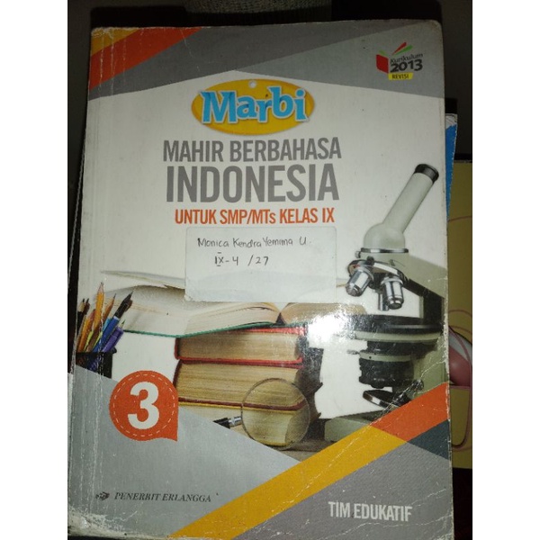 

MARBI MAHIR BERBAHASA INDONESIA KELAS 9 PENERBIT ERLANGGA