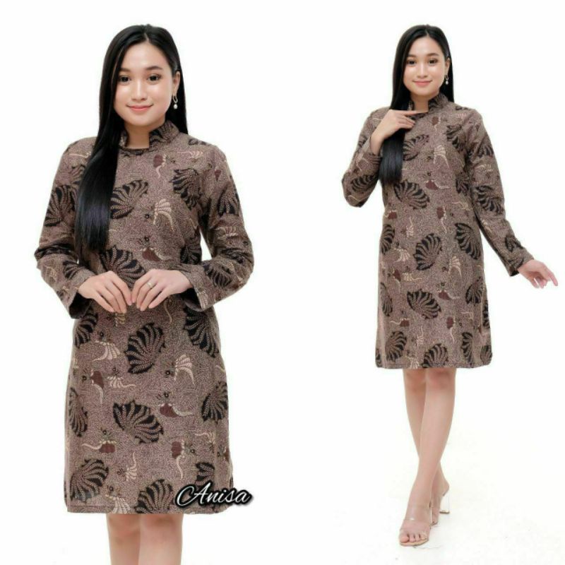 Maura Couple - Sania Ruffle Batik Couple Ori Ndoro Jowi Garansi Termurah Shopee - COUPLE KERANG COKLAT