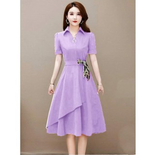 Jual Dress MOMITA DRESS WARNA UNGU LILAC LAVENDER CASUAL DRESS WANITA