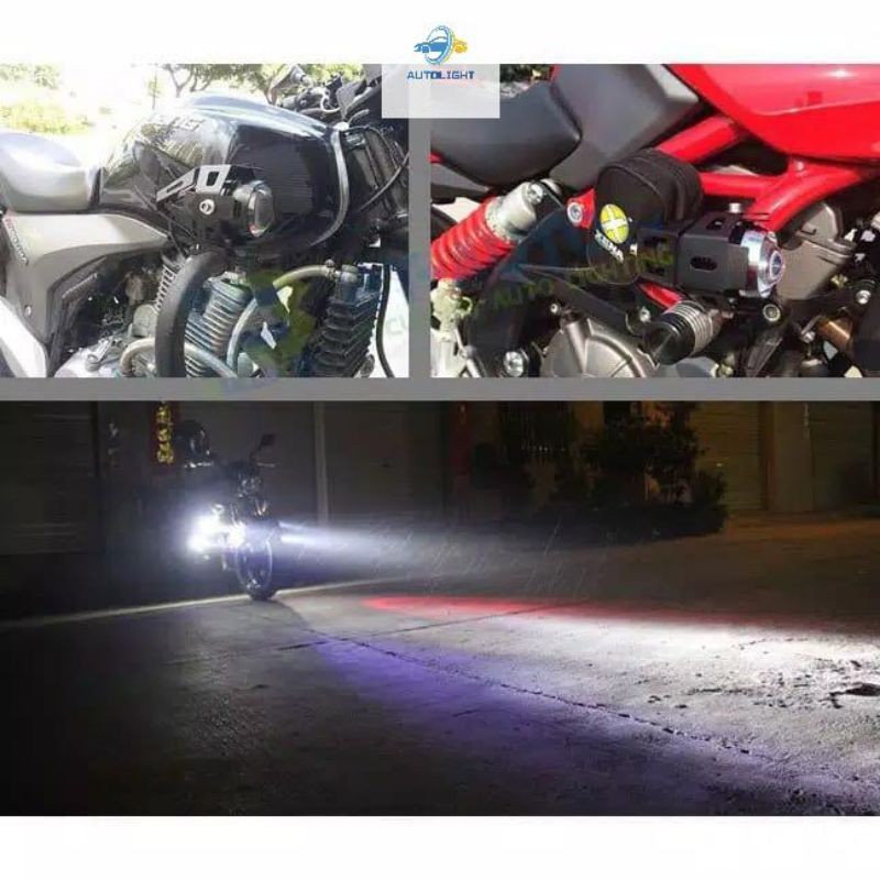 Lampu Sorot Motor Tembak LED Projektor Headlight Cree U5 Lumens 1200 Lampu motor