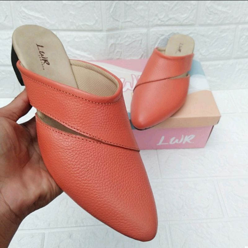 sepatu bustong wanita 100% asli kulit// bustong terbaru wanita hak 3 cm