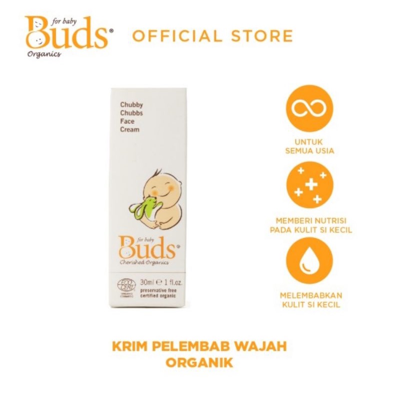 Buds Organics Chubby Chubbs Face Cream 30 ml - Krim Muka Bayi &amp; Anak