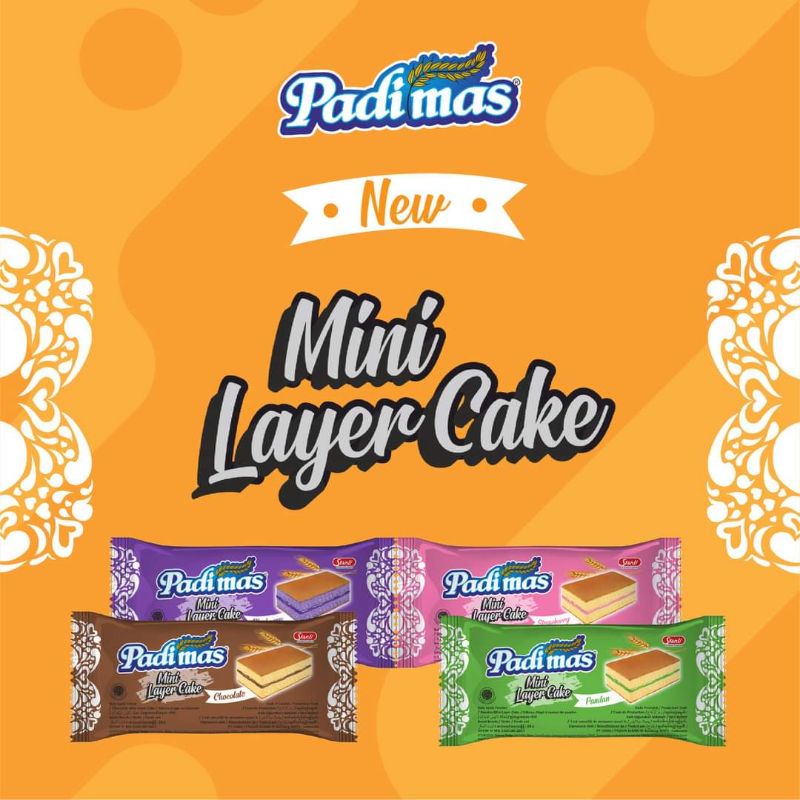 

PADI MAS MINI LAYER CAKE | CAKE PADI MAS | KUE PADI MAS 1 BOX ISI 24 PCS @10 G