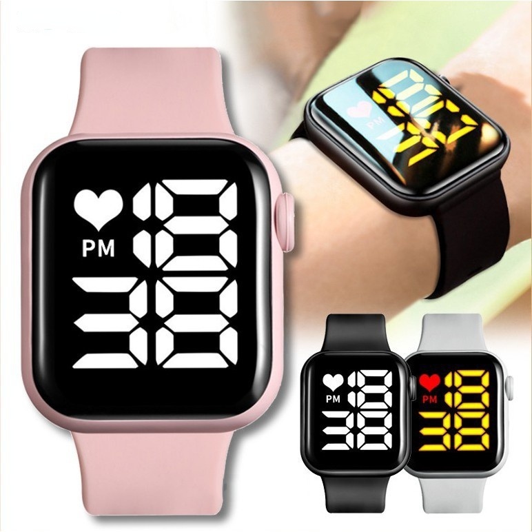 Jam Tangan Anak Jam Tangan Waterproof Digital LED Anti Air Rubber Electronic Fashion Import Pria Wan
