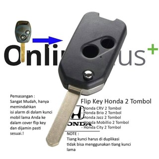 casing kunci  lipat flip key mobil  honda  jazz mobilio brio  