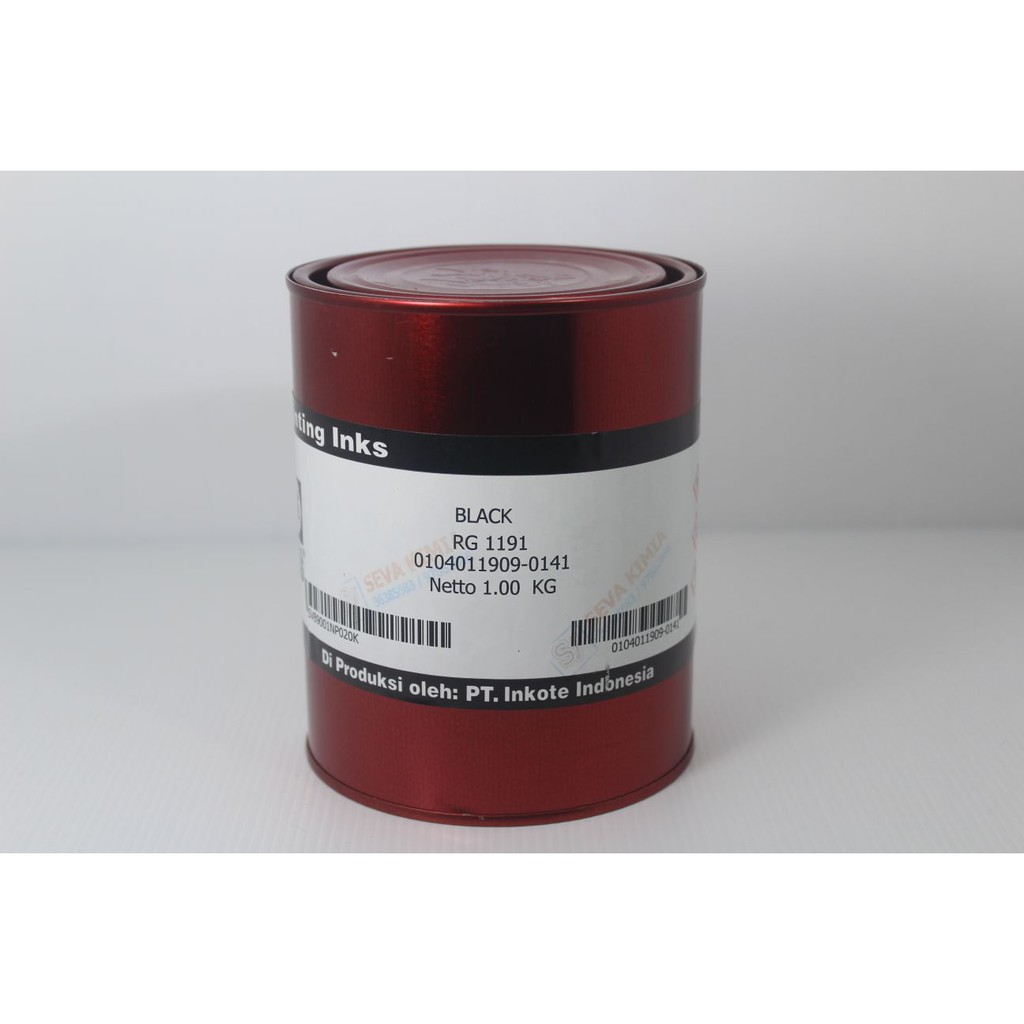 

TINTA SABLON PLASTIK /KERTAS /KARTON /MIKA /PVC /ACRYLIC /KULIT IMITASI /KARTU /VINYL BLACK RG 1191 ROYAL GUARD SERI RG 1KG