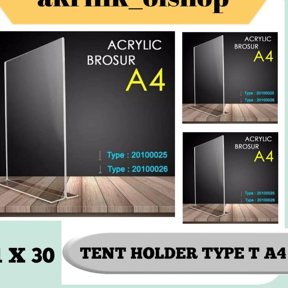 

Wow Murah Meriah.. TEMPAT BROSUR / TENT HOLDER / TENT CARD AKRILIK DISPLAY UKURAN A4 3MM