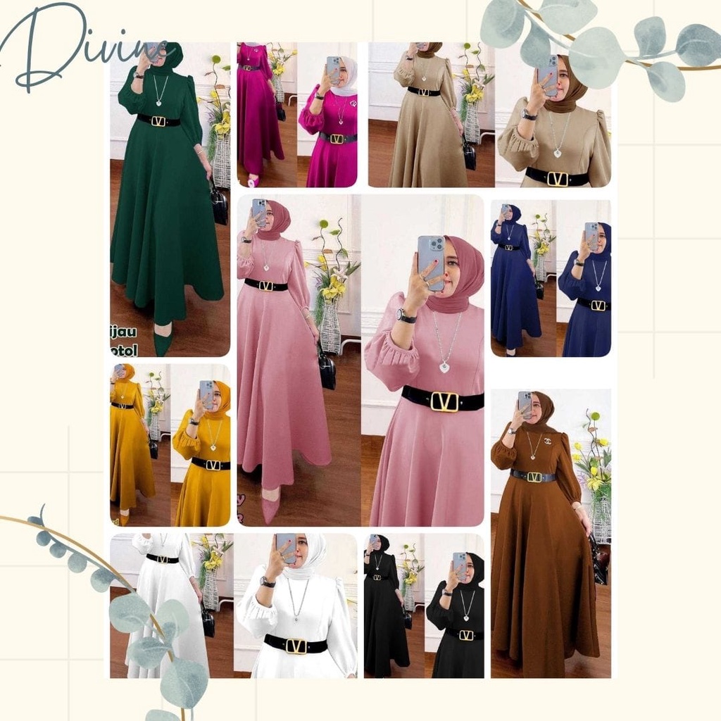 SEPHORA DRESS MAXI GAMIS PAKAIAN MUSLIM WANITA DRESS KONDANGAN PESTA