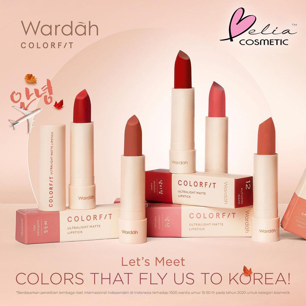 ❤ BELIA ❤ WARDAH Colorfit Ultralight Matte Lipstick 3.6g | lipstik mate wardah