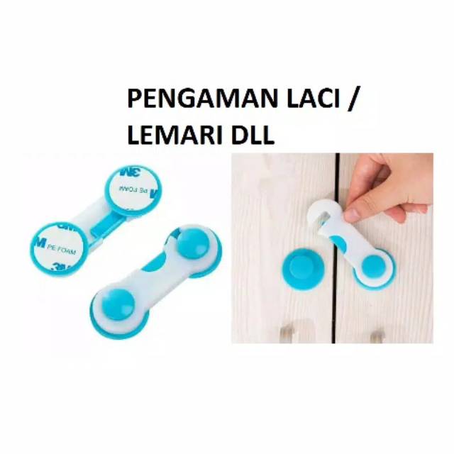 PENGAMAN LACI WARNA kunci pengaman lemari