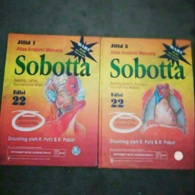 Original Bekas HardCover ATLAS ANATOMI MANUSIA SOBOTTA jilid 1 & 2 Edisi 22